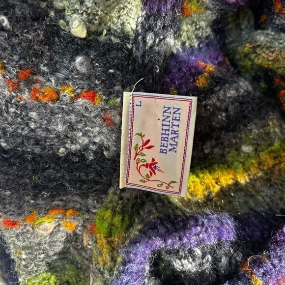 Vintage Bebhinn Marten Silk Mohair Wool Cardigan - L - Picture 9 of 9